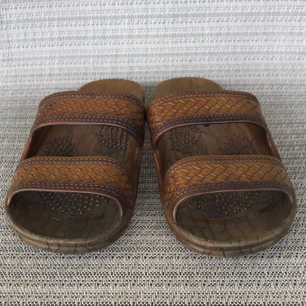 Imperial Sandals Hawaii Rubber Sandals Brown Size 9 - Picture 2 of 7